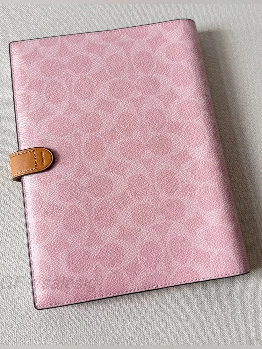 NWT Coach Notebook In Signature Canvas Powder pink/Gold CEA49